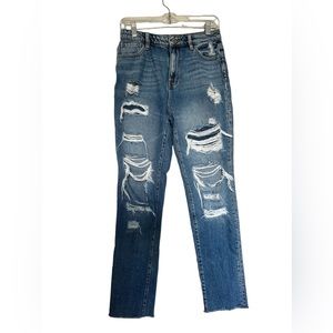 KanCan Distressed, Ripped Mom Jeans,‎ Size 25